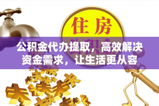 投资公积金代办提取，高效解决资金需求，让生活更从容