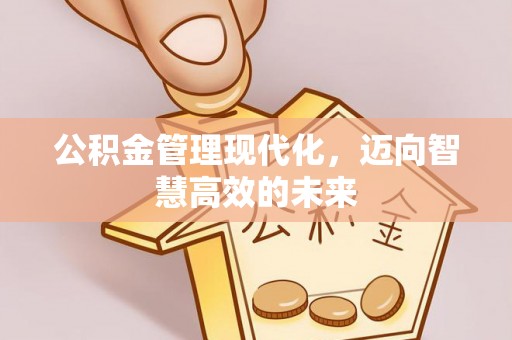 投资公积金管理现代化，迈向智慧高效的未来