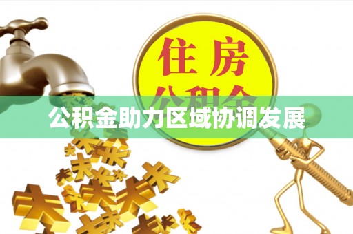 投资公积金助力区域协调发展