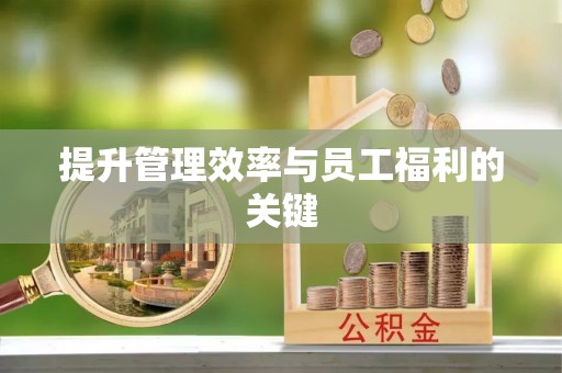 投资提升管理效率与员工福利的关键
