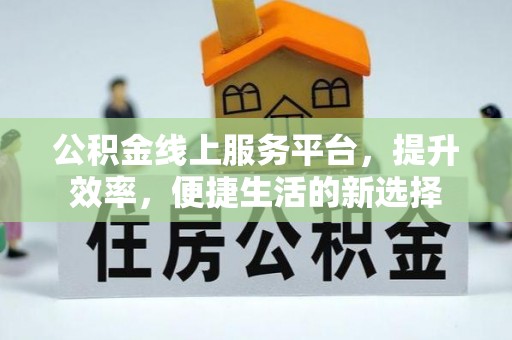 投资公积金线上服务平台，提升效率，便捷生活的新选择