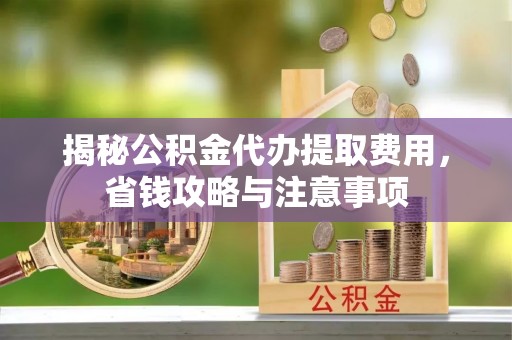 投资揭秘公积金代办提取费用，省钱攻略与注意事项