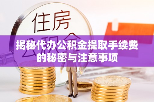 投资揭秘代办公积金提取手续费的秘密与注意事项